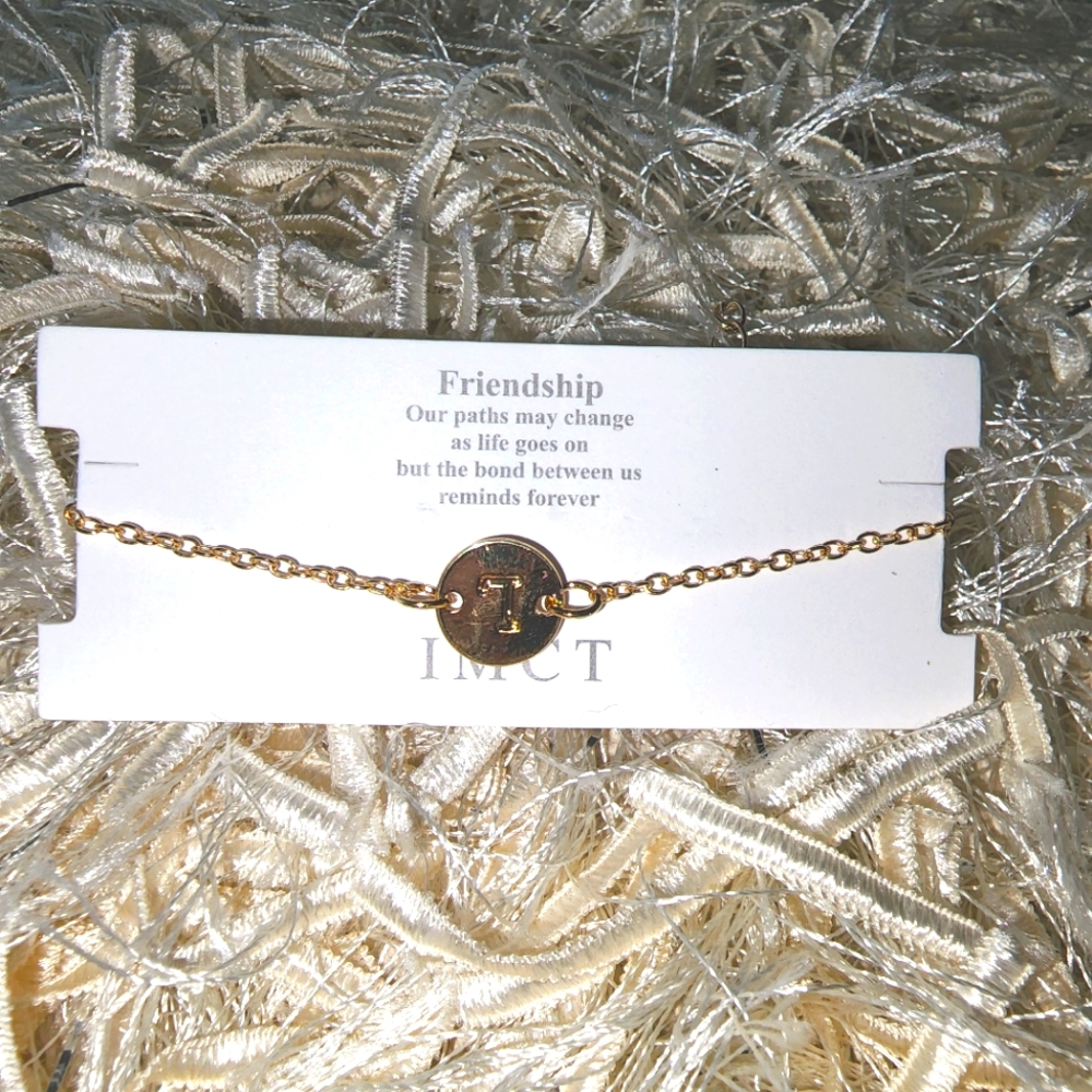 3 for $18 Super Dainty Initial  L  Bracelet 14k Gold Filled
